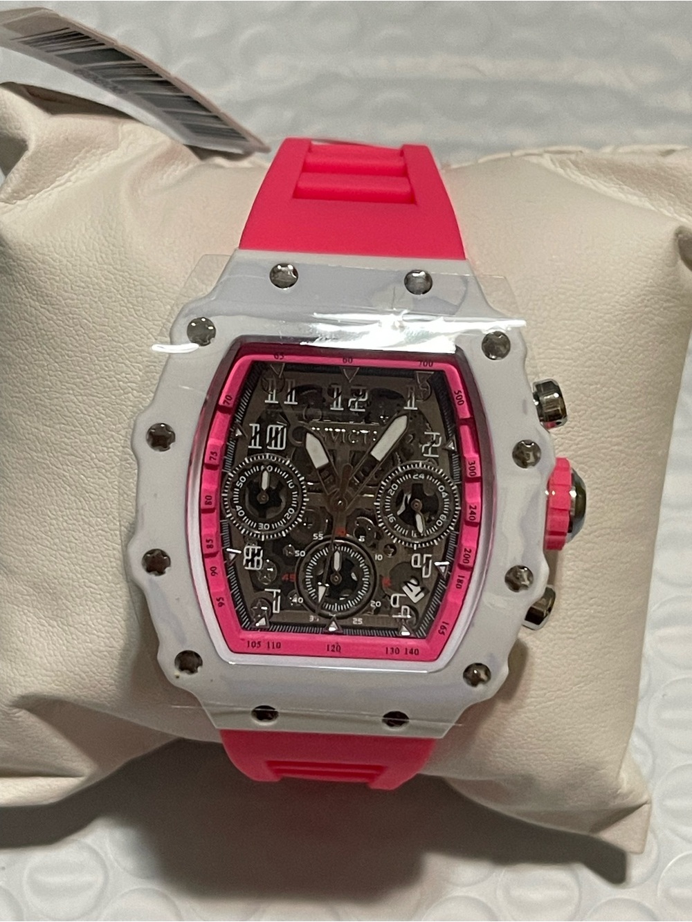 Invicta Racing Unisex Watch - 40mm, Pink & White new